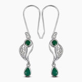 Emerald Sterling Silver Earrings