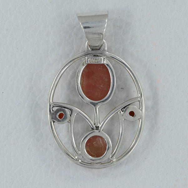 925 Sterling Silver Rhodochrosite Pendants