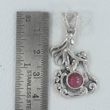 Tourmaline Mermaid Silver Pendant