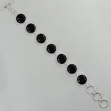 Black Onyx Silver Bracelet