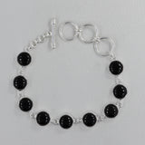 Black Onyx Silver Bracelet