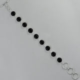 Black Onyx Silver Bracelet