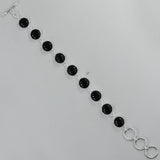 Black Onyx 925 Sterling Silver Gemstone Adjustable Bracelet