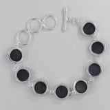 Black Onyx Silver Bracelet