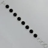 Black Onyx Silver Bracelet