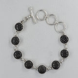 Fossil Jewelry - Black Fossil Coral Round Cabochon Bracelets