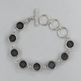 Fossil Jewelry - Black Fossil Coral Round Cabochon Bracelets