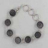 Fossil Jewelry - Black Fossil Coral Round Cabochon Bracelets