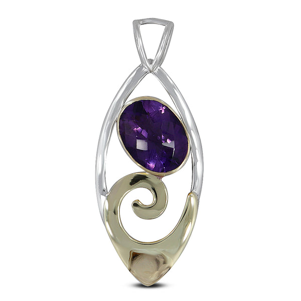 925 Sterling Silver Amethyst Pendant