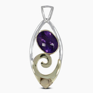 925 Sterling Silver Amethyst Pendants