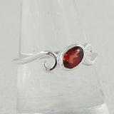 Red Garnet Birthstone Silver Rings