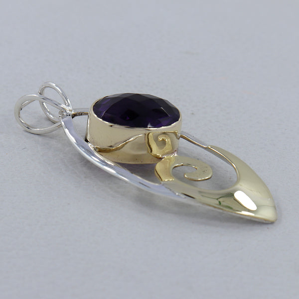 925 Sterling Silver Amethyst Pendant