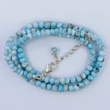 Genuine Larimar micro faceted Beads