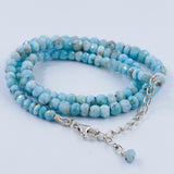 Genuine Larimar micro faceted Beads