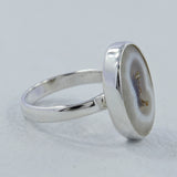 Solar Ice Quartz Silver Ring