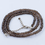 Smoky Quartz Beads Necklace Size 16"