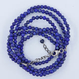 Lapis Lazuli Gemstone Beads 925 Silver Necklace