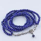 Lapis Lazuli Gemstone Beads 925 Silver Necklace