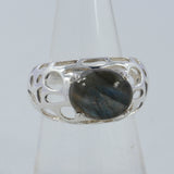 Green Amethyst Silver Ring