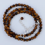 Natural Tiger Eye Cut Beads Necklace