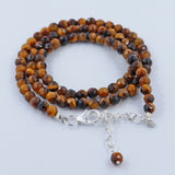 Natural Tiger Eye Cut Beads Necklace