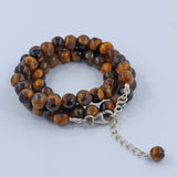 Natural Tiger Eye Cut Beads Necklace