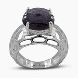 Green Amethyst Silver Rings