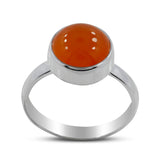 Natural Carnelian Silver Ring