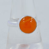 Natural Carnelian Silver Ring