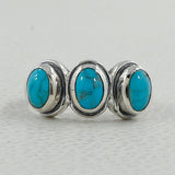 Mexican Turquoise Gemstone Silver Rings