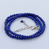 Lapis Lazuli Gemstone Beads 925 Silver Necklace