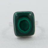 Green Malachite Sterling Silver Handmade Ring