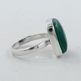 Green Malachite Sterling Silver Handmade Ring