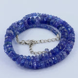 Blue Strand Sapphire September Birthstone beads Neckalce