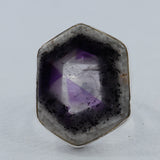 Amethyst Crystal Quartz Silver Ring