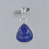 Natural Tanzanite 925 Sterling Silver Pendant