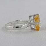 Natural Citrine Silver Ring