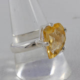 Natural Citrine Silver Ring