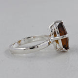 Natural Citrine Silver Ring