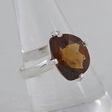 Natural Citrine Silver Ring