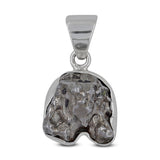 Raw Meteorite Silver Pendant