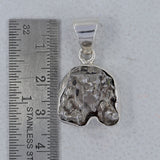 Raw Meteorite Silver Pendant