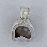 Raw Meteorite Silver Pendant