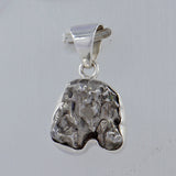 Raw Meteorite Silver Pendant