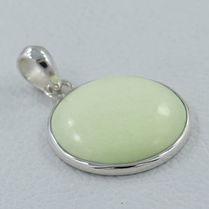 925 Silver Lemon Chrysoprase Pendants