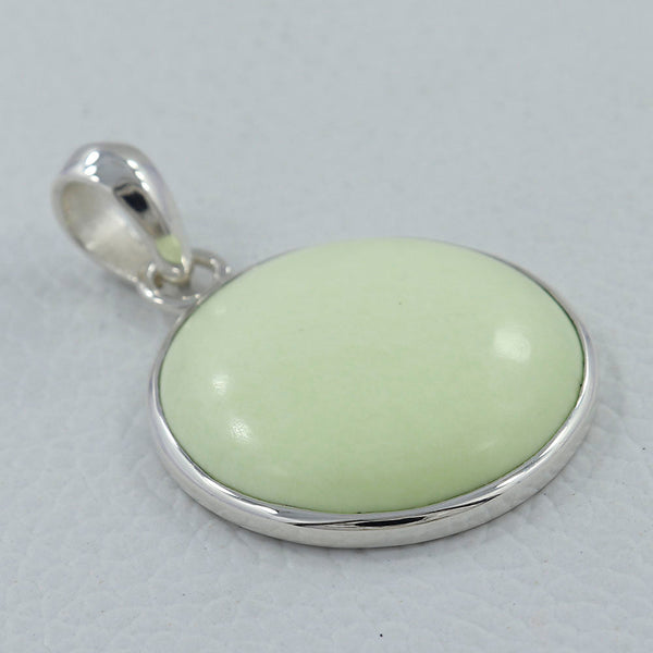 925 Silver Lemon Chrysoprase Pendants