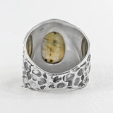 Natural Larimar Silver Ring