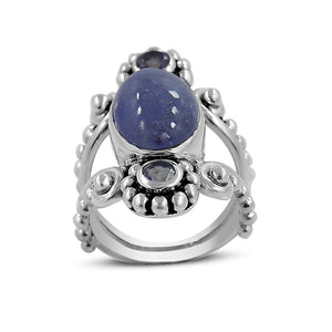 Genuine Tanzanite Silver Rings