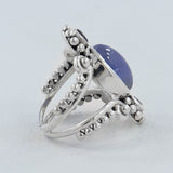 Genuine Tanzanite, Iolite Artisan Rings