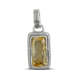 Citrine Gemstone Silver Pendant